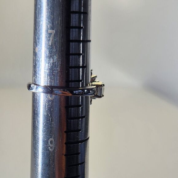 Mozambique Garnet White Zircon Ring SIZE 8 - Picture 12 of 12